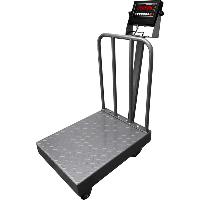 LS-915-BWD NTEP / Legal for trade Diamond Plate Bench Scale with Wheels and Backrail + Software