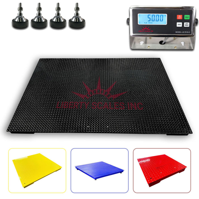 Liberty LS-700-5X7 Heavy Duty General Purpose Floor Scale | 60" x 84" | Capacity of 1,000 lbs, 2,500 lbs, 5,000 lbs, 10,000 lbs & 20,000 lbs