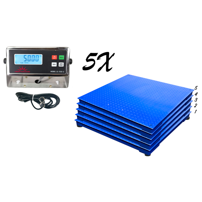 Liberty Multi-pack Floor Scales | LS-700-4x5  | 48" x 60"