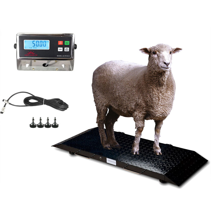 LS-920-2k Industrial portable floor Scale 50" x 20" for Small Animal up to 2000 lbs