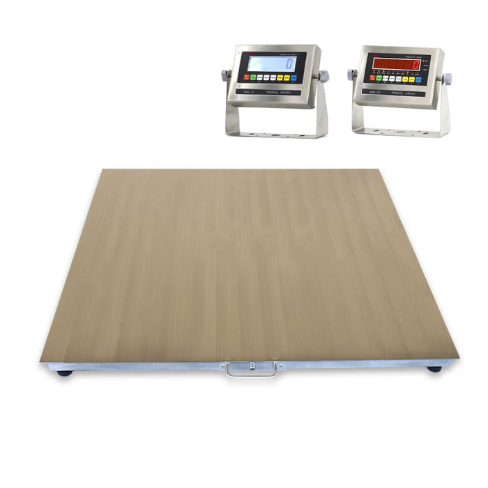 Liberty LS-800-SS-LT-6X6 NTEP Certified (Legal For Trade) Lift Up Washdown Floor Scale | 72" x 72" | Capacity of 1,000 lbs, 2,500 lbs, 5,000 lbs, 10,000 lbs & 20,000 lbs