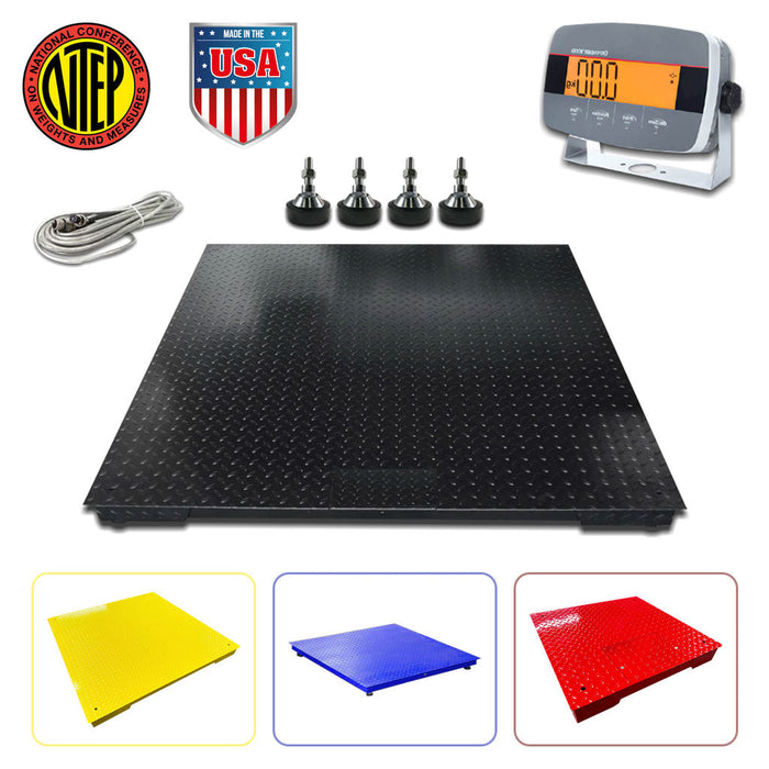Liberty LS-900-4x8 NTEP Certified USA Made Floor Scales | 48" x 96" | Capacity of 1000 lbs, 2500 lbs, 5000 lbs, 10000 lbs & 20000 lbs