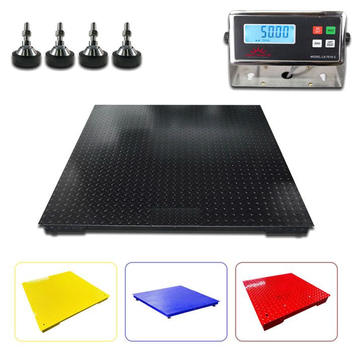 Liberty LS-700-4X8 Heavy Duty General Purpose Floor Scale | 48" x 96" | Capacity of 1,000 lbs, 2,500 lbs, 5,000 lbs, 10,000 lbs & 20,000 lbs