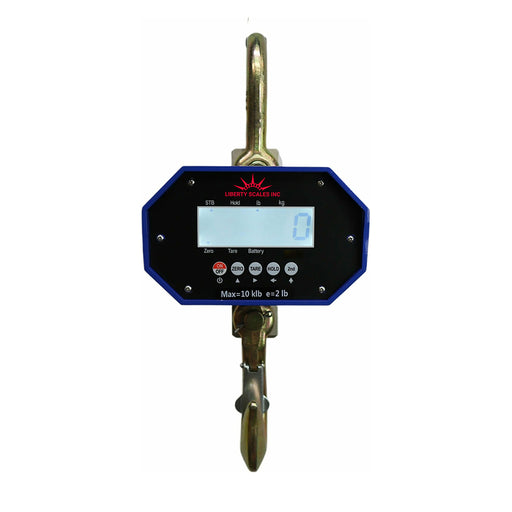 front view of industrial crane scale 10000 lbs in blue color