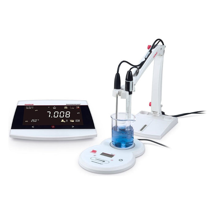 Ohaus AQUASEARCHER pH Bench Meter AB41PH-B, -2.000 – 20.000 pH;-10.0 °C – 125.0 °C;-2000.00 – +2000.00 mV