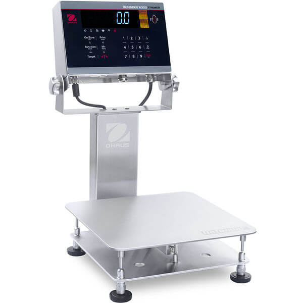 Ohaus Defender 6000 Washdown Bench Scale i-D61XWE12K1R6, Legal for Trade, 25 lb x 0.002 lb