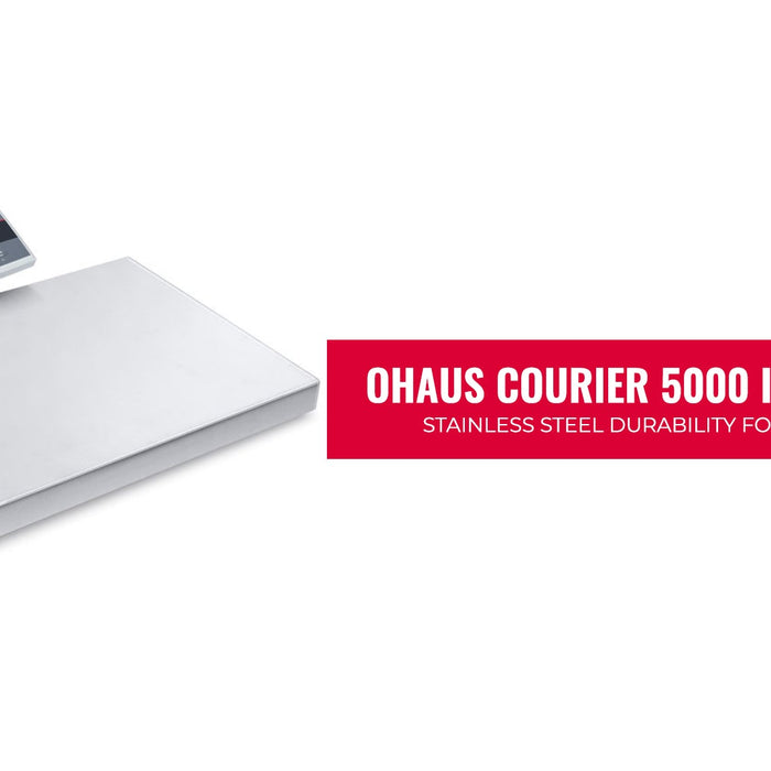 Ohaus Courier 5000 i-C52M100L: Stainless Steel Durability for Veterinary Use