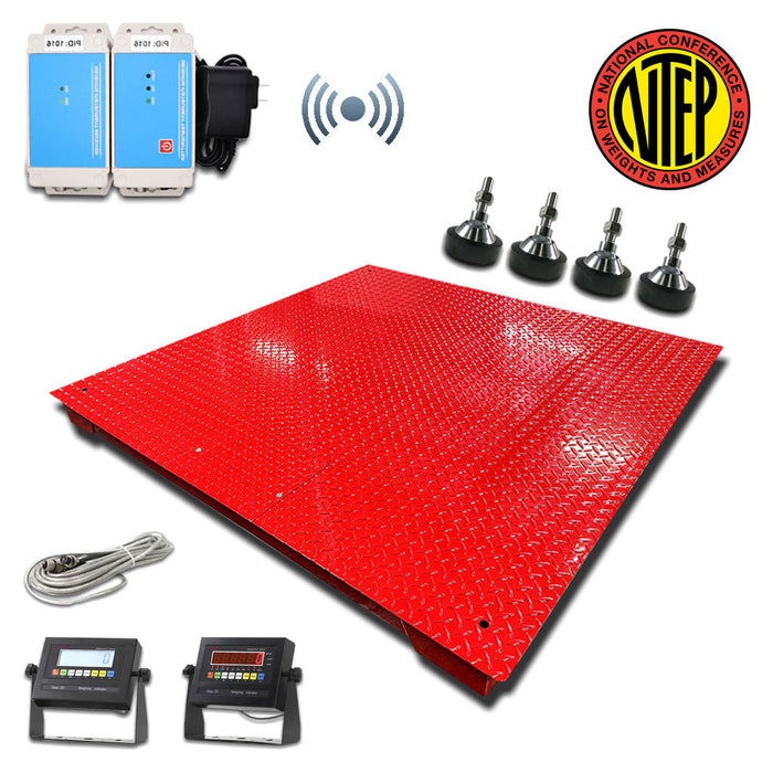 Liberty LS-800-W-6x6 NTEP Wireless Industrial Floor scales | 72" x 72" | Capacity of 1000 lbs, 2500 lbs, 5000 lbs. 10000 lbs & 20000 lbs