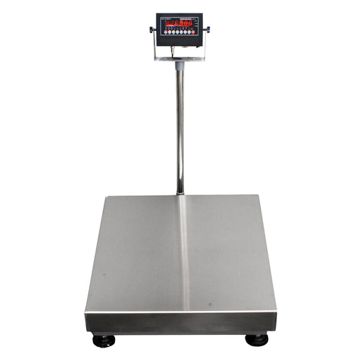 Optima Scale OP-915SSBW-2424-500 Stainless Steel Portable Bench Scale with  Casters 24 x 24, 500 lb x 0.1 lb, NTEP Class III