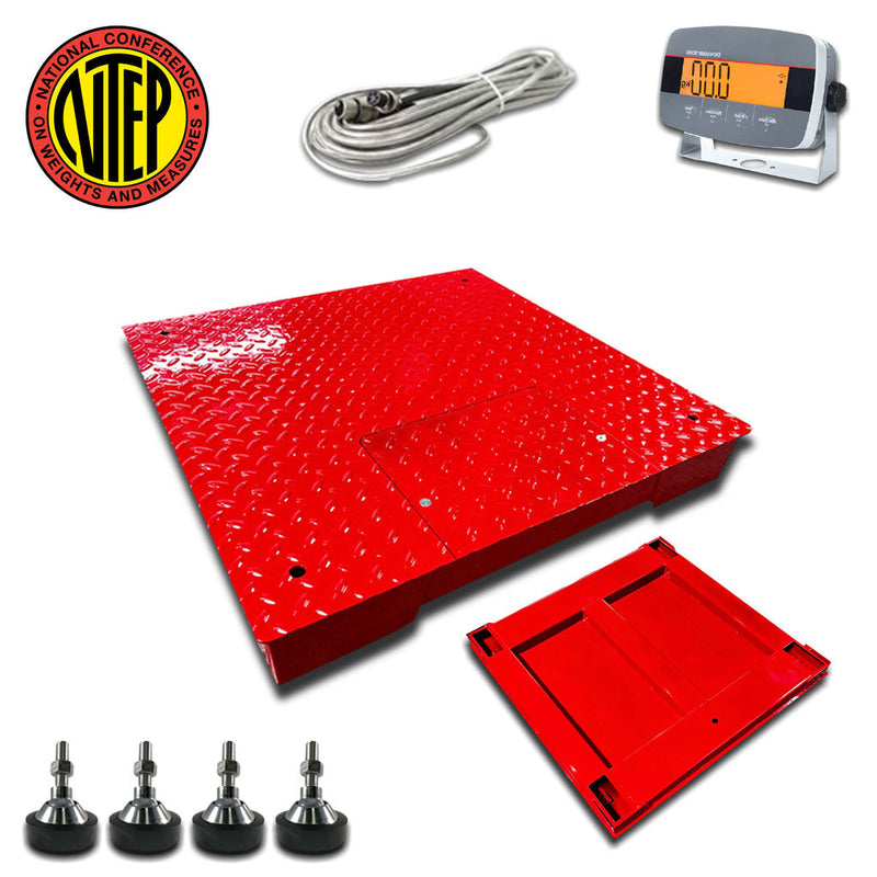 Liberty LS-900-2x2 NTEP Certified USA Made Floor Scales | 24" x 24" | Capacity of 1000 lbs, 2500 lbs, 5000 lbs, 10000 lbs & 20000 lbs