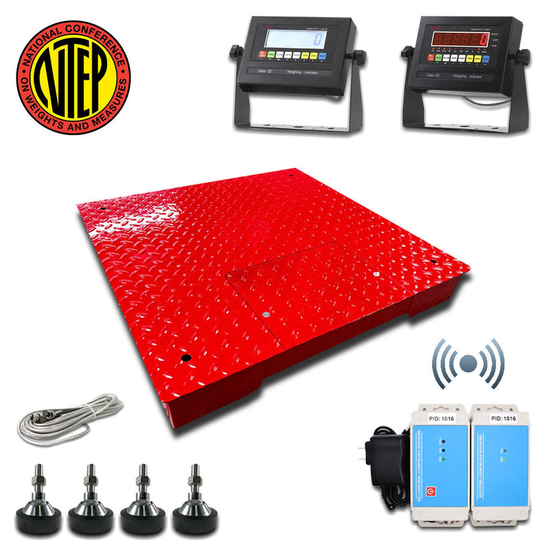 Liberty LS-800-W-4x4 NTEP Wireless Industrial Floor scales | 48" x 48" | Capacity of 1000 lbs, 2500 lbs, 5000 lbs. 10000 lbs & 20000 lbs