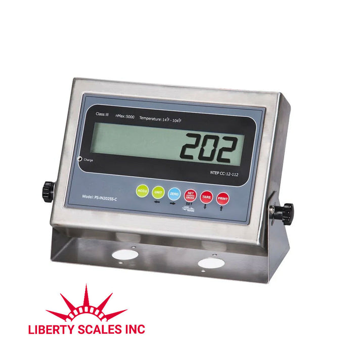Liberty LS-IN202SS-C LCD Indicator with 2 Rs-232 ports /Floor or Truck scale base