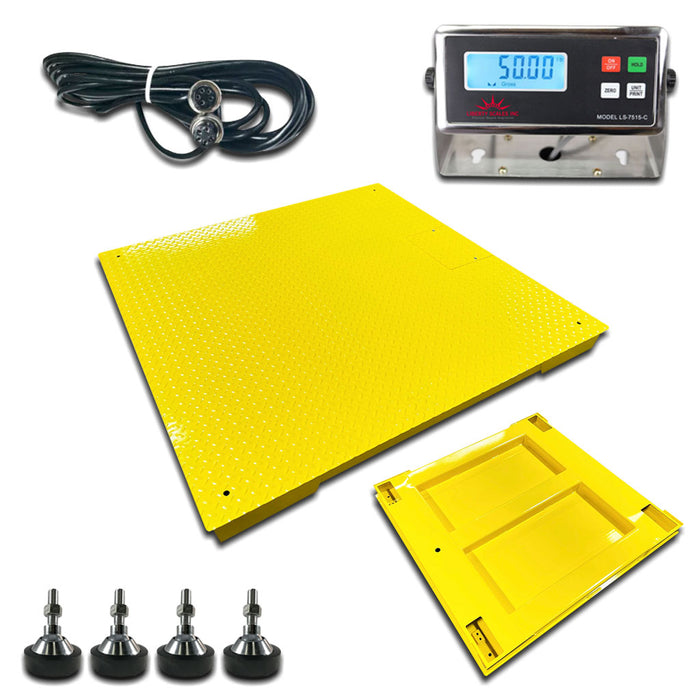 Liberty LS-700-4X8 Heavy Duty General Purpose Floor Scale | 48" x 96" | Capacity of 1,000 lbs, 2,500 lbs, 5,000 lbs, 10,000 lbs & 20,000 lbs