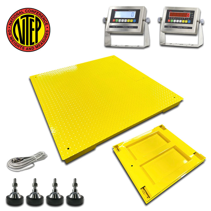 Liberty LS-800-7X7 NTEP Certified (Legal For Trade) Floor Scale | 84" x 84" | Capacity of 1,000 lbs, 2,500 lbs, 5,000 lbs, 10,000 lbs & 20,000 lbs
