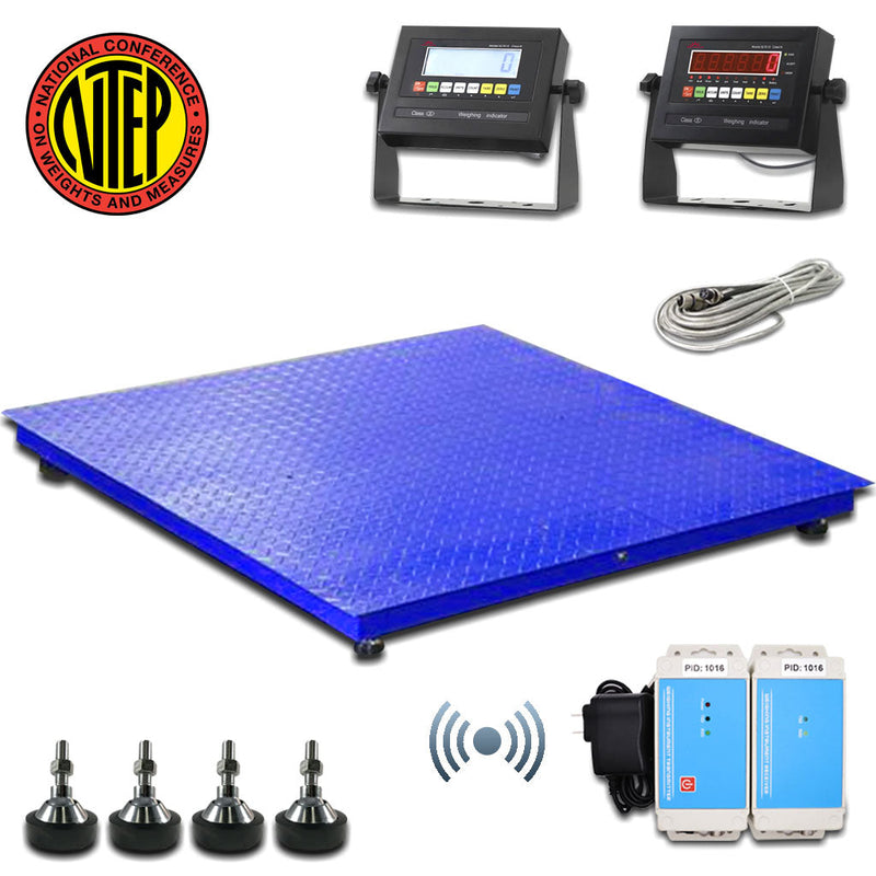 Liberty LS-800-W-6x6 NTEP Wireless Industrial Floor scales | 72" x 72" | Capacity of 1000 lbs, 2500 lbs, 5000 lbs. 10000 lbs & 20000 lbs