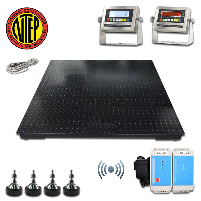 Liberty LS-800-W-2x2 NTEP Wireless Industrial Floor scales | 24" x 24" | Capacity of 1000 lbs, 2500 lbs, 5000 lbs. 10000 lbs & 20000 lbs