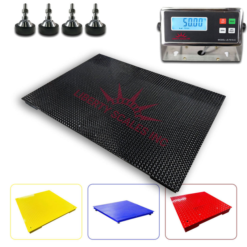 Liberty LS-700-5X7 Heavy Duty General Purpose Floor Scale | 60" x 84" | Capacity of 1,000 lbs, 2,500 lbs, 5,000 lbs, 10,000 lbs & 20,000 lbs