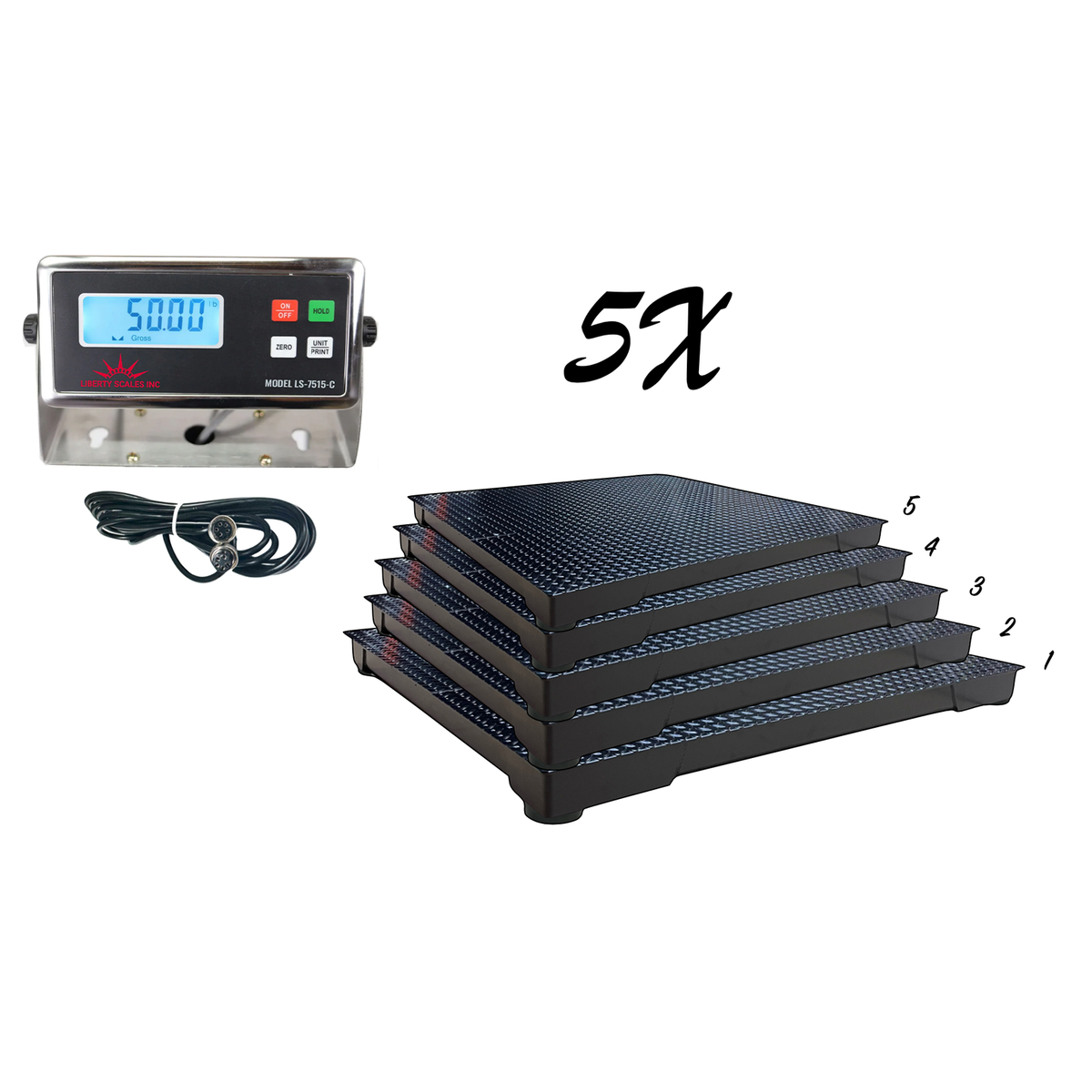 Liberty Multi-pack Floor Scales | LS-700-3x3 | 36