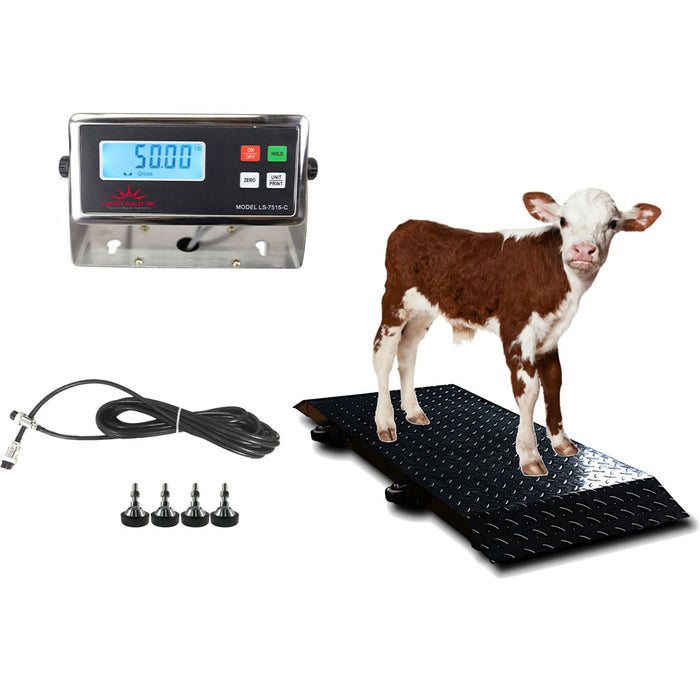 LS-920-2k Industrial portable floor Scale 50" x 20" for Small Animal up to 2000 lbs