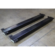 2 weigh bars placed side-by-side to make a weighing system for animals.