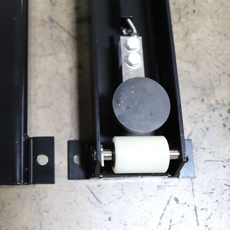 The load cell, foot and roller wheel are integrated to Liberty Scales weigh bar.