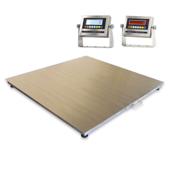 Liberty LS-800-SS-LT-3x3 NTEP Certified (Legal For Trade) Lift Up Washdown Floor Scale | 36" x 36" | Capacity of 1000 lbs, 2500 lbs & 5000 lbs