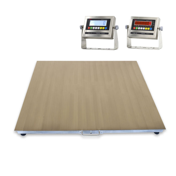 Liberty LS-800-SS-LT-4X4 NTEP Certified (Legal For Trade) Lift Up Washdown Floor Scale | 48" x 48" | Capacity of 1,000 lbs, 2,500 lbs, 5,000 lbs, 10,000 lbs & 20,000lbs