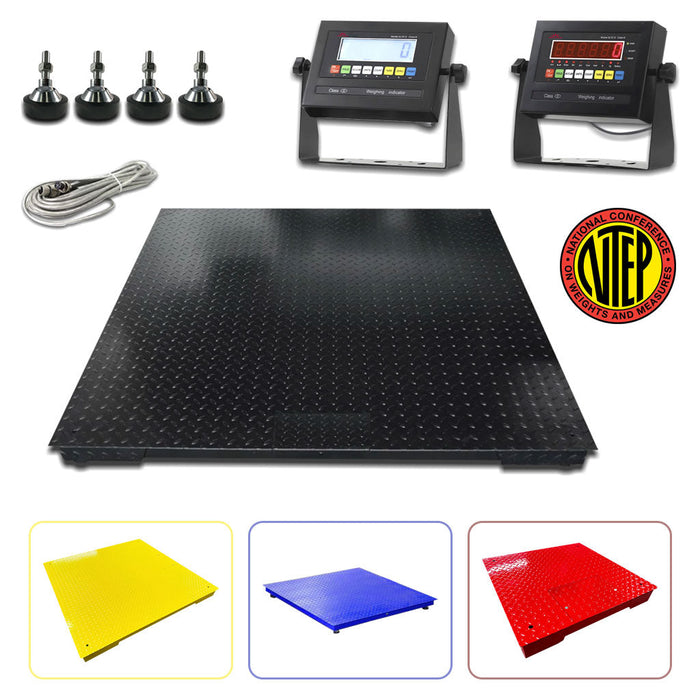 Liberty LS-800-5X5 NTEP Certified (Legal For Trade) Floor Scale | 60" x 60" | Capacity of 1,000 lbs, 2,500 lbs, 5,000 lbs, 10,000 lbs & 20,000 lbs