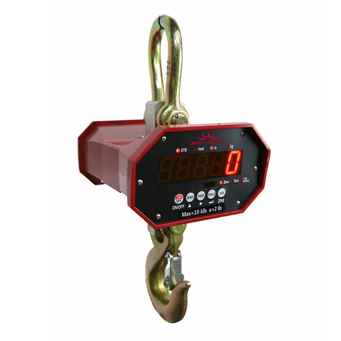 red heavy duty industrial crane scale for overhead weighing