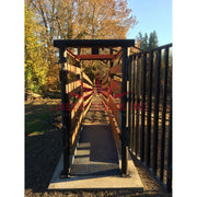 livestock scale for cattle with an open door