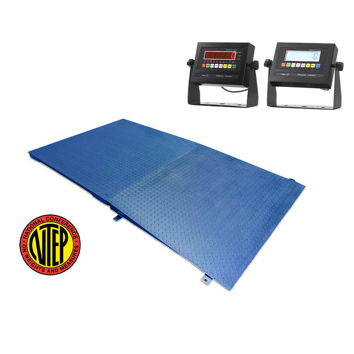 LS-800-4X4 NTEP Floor Scale with Ramp(s) | 48" x 48" | Capacity of 1,000 lbs, 2,500 lbs, 5,000 lbs, 10,000 lbs & 20,000lbs