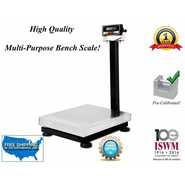 LS-B20k-M 16" x 20" Smart Ready Bench Scale with RS-232 Port / 800 lbs x .05 lb
