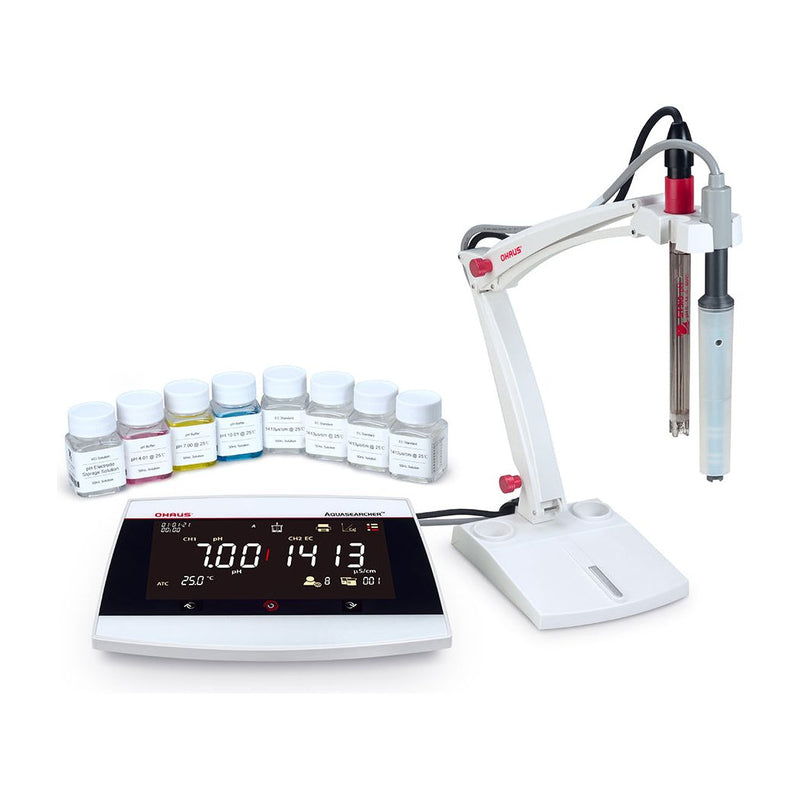 Ohaus AQUASEARCHER Multi-Parameter Bench Meter AB33M1-B,  -2.00 – 20.00 pH;-5 °C – 110 °C;-2000.00 – +2000.00 mV
