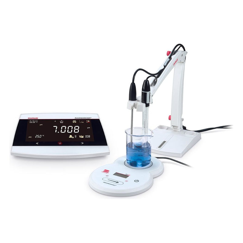 Ohaus AQUASEARCHER pH Bench Meter AB41PH-B,  -2.000 – 20.000 pH;-10.0 °C – 125.0 °C;-2000.00 – +2000.00 mV