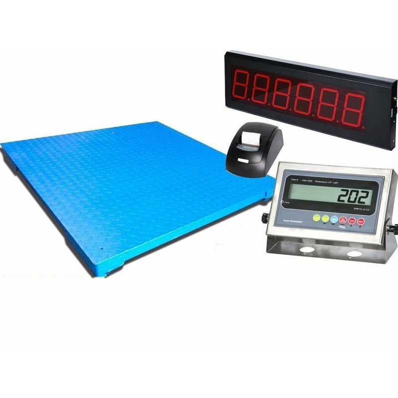 Liberty 48" x 60" Industrial Floor Scale with Printer & Scoreboard l 5,000 lbs x 1 lb