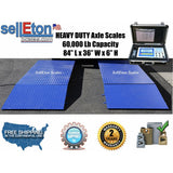 Liberty LS-60KX Heavy-Duty Truck Axle Scale – 7' – 60,000 lb