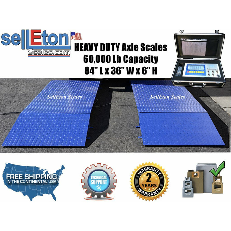 Liberty LS-60KX Heavy Duty 7' Truck Axle Scale with 60,000 lbs capacity