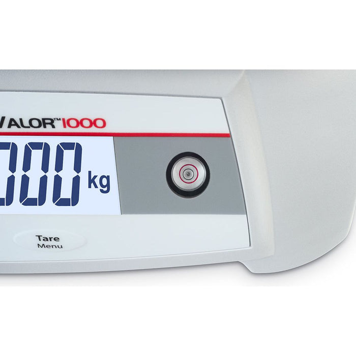 OHAUS 9.65” x 7.48” Valor 1000 V12P15 Food-safe Scale 30 lb x 0.005 lb