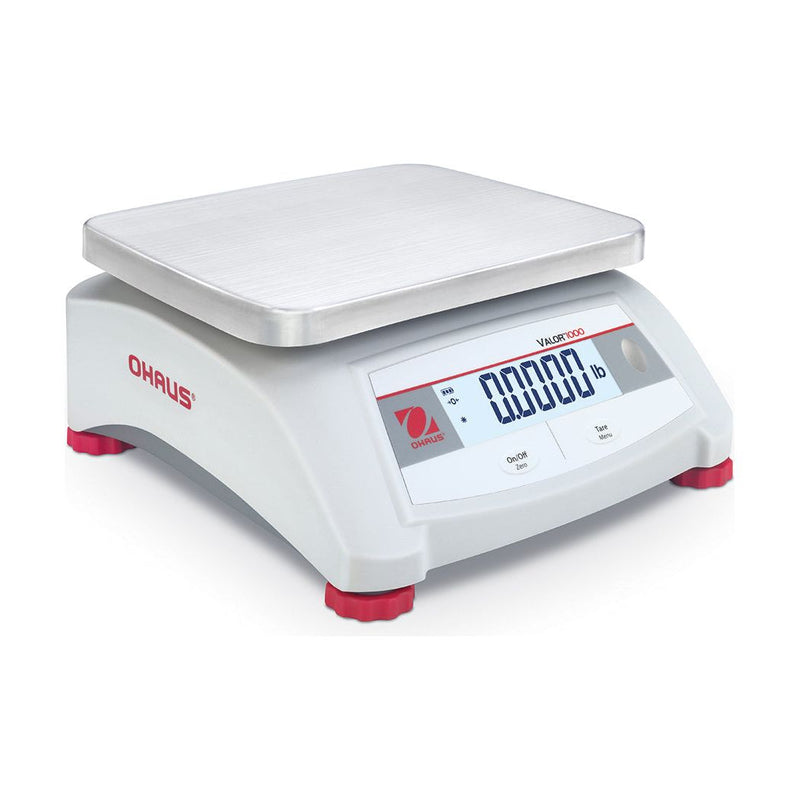 OHAUS 9.65” x 7.48” Valor 1000 V12P6 Food-safe Scale 15 lb x 0.002 lb