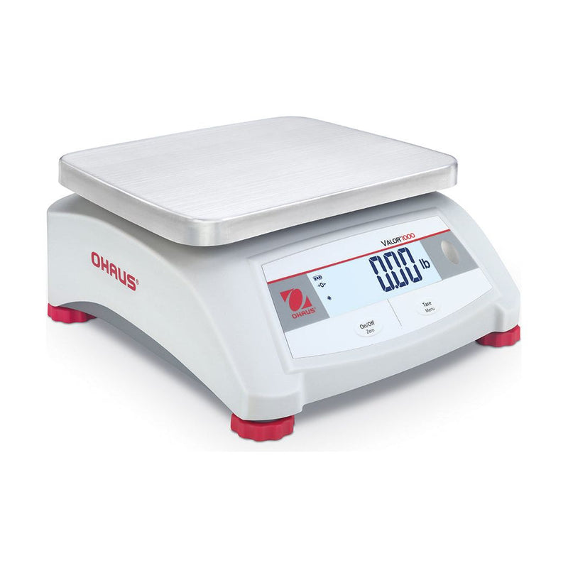 OHAUS 9.65” x 7.48” Valor 1000 V12P15 Food-safe Scale 30 lb x 0.005 lb