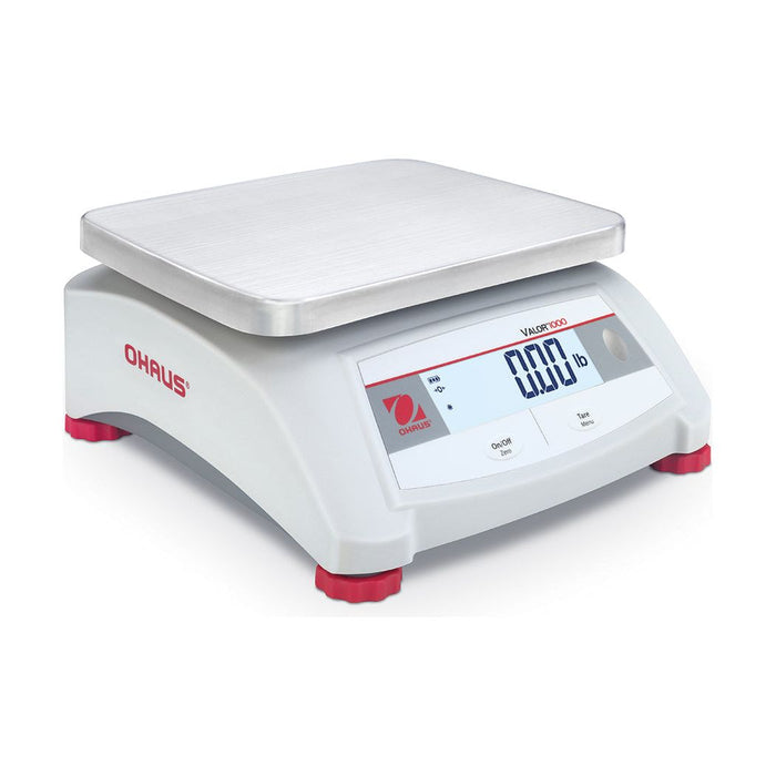 OHAUS 9.65” x 7.48” Valor 1000 V12P30 Food-safe Scale 60 lb x 0.01 lb