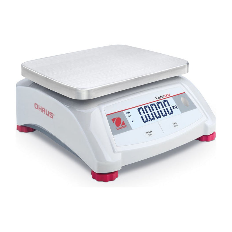 OHAUS 9.65” x 7.48” Valor 1000 V12P15 Food-safe Scale 30 lb x 0.005 lb