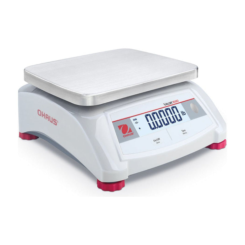 OHAUS 9.65” x 7.48” Valor 1000 V12P6 Food-safe Scale 15 lb x 0.002 lb