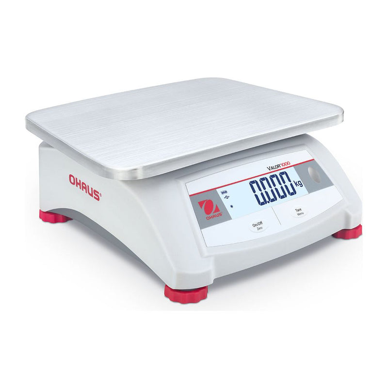OHAUS 9.65” x 7.48” Valor 1000 V12P15 Food-safe Scale 30 lb x 0.005 lb